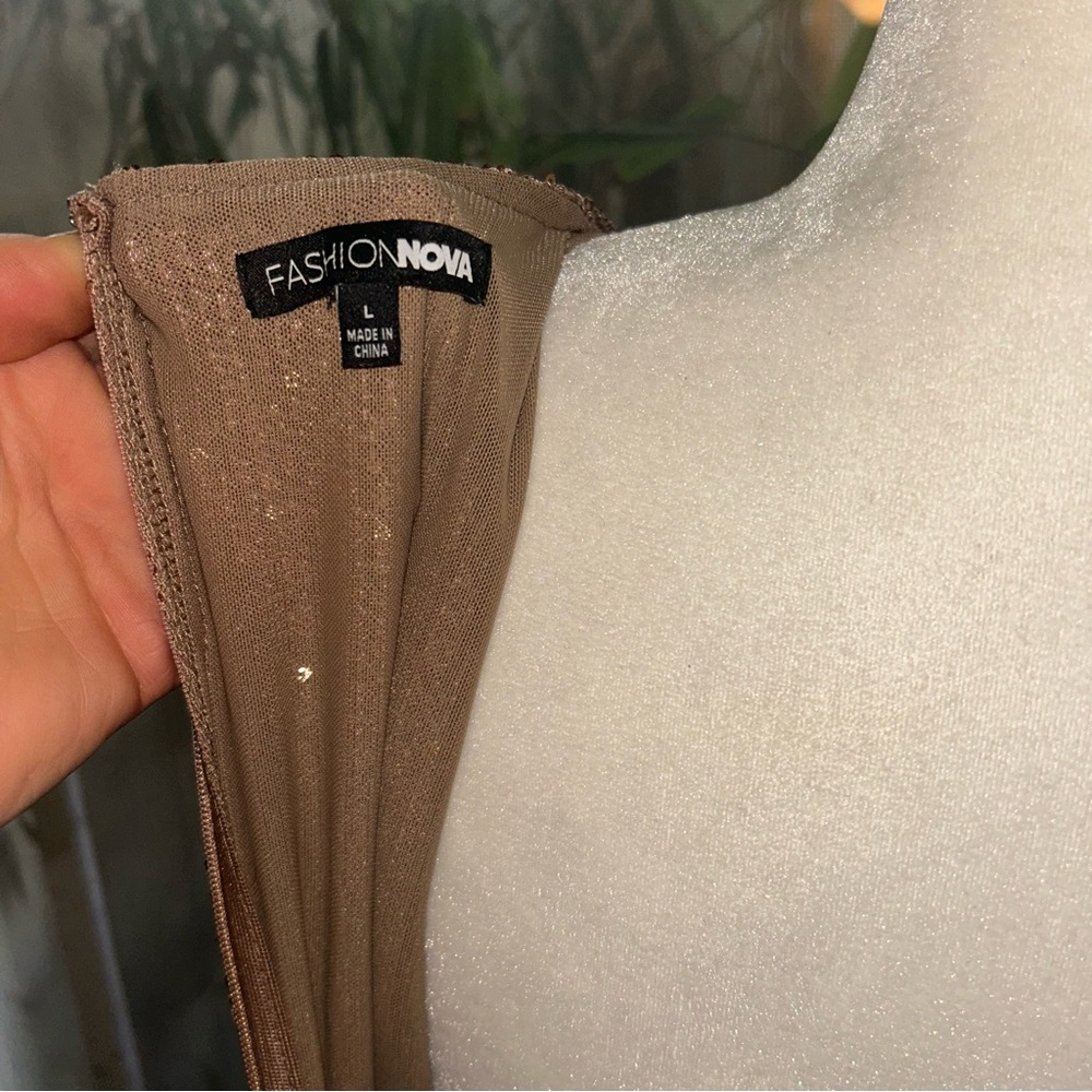 Fashion Nova Bronze Sequin Maxi Dress - Picture 9 of 12